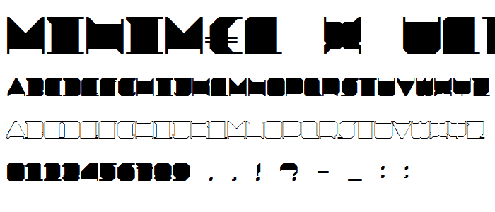 MINIM€L X Ultra-expanded ExtraBlack font